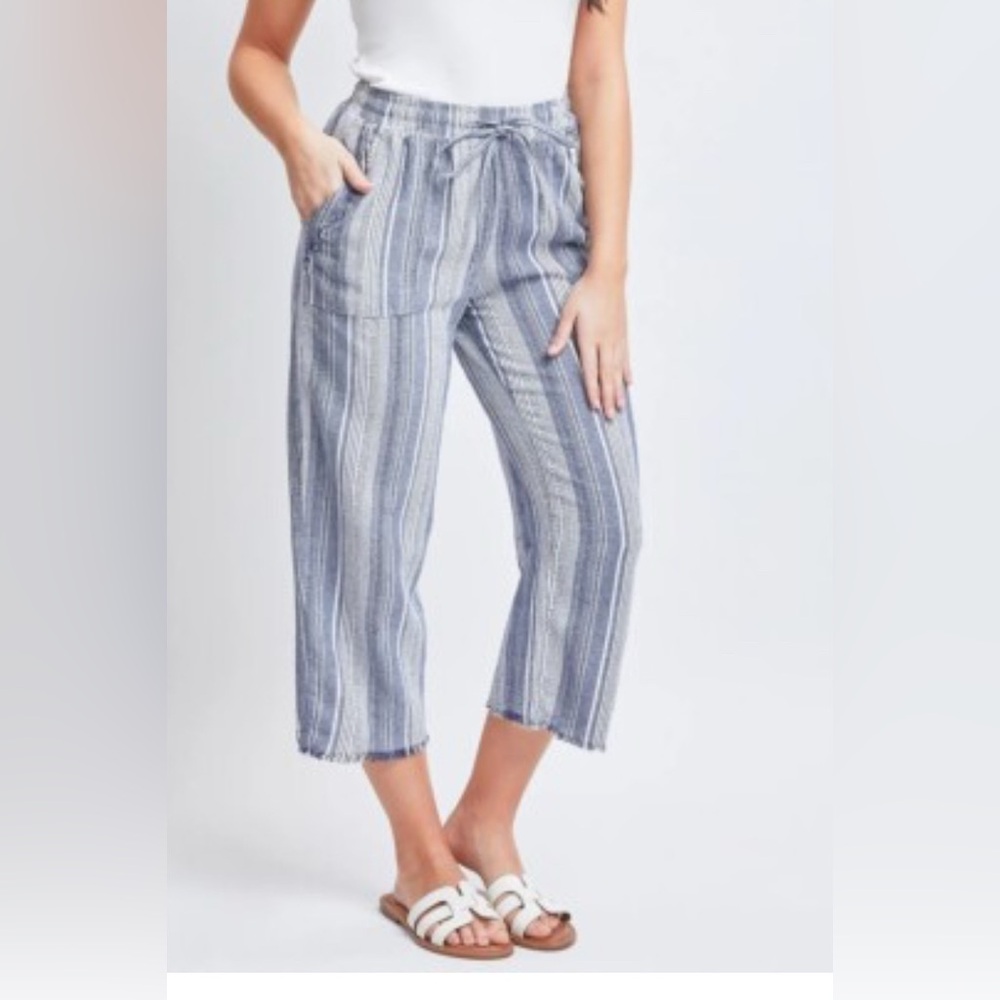 Women’s Time and Tru striped drawstring pants‎